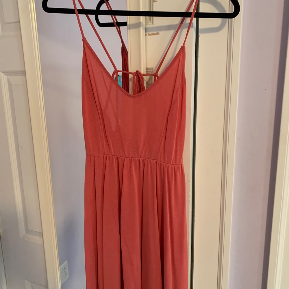 Peach summer dress
